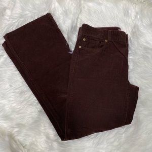 Lilly Pulitzer brown corduroy main line fit pants size 6